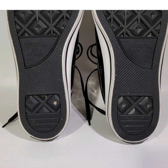 CONVERSE PATENT LEATHER ALL STAR HIGH TOP SNEAKERS - Picture 11 of 11